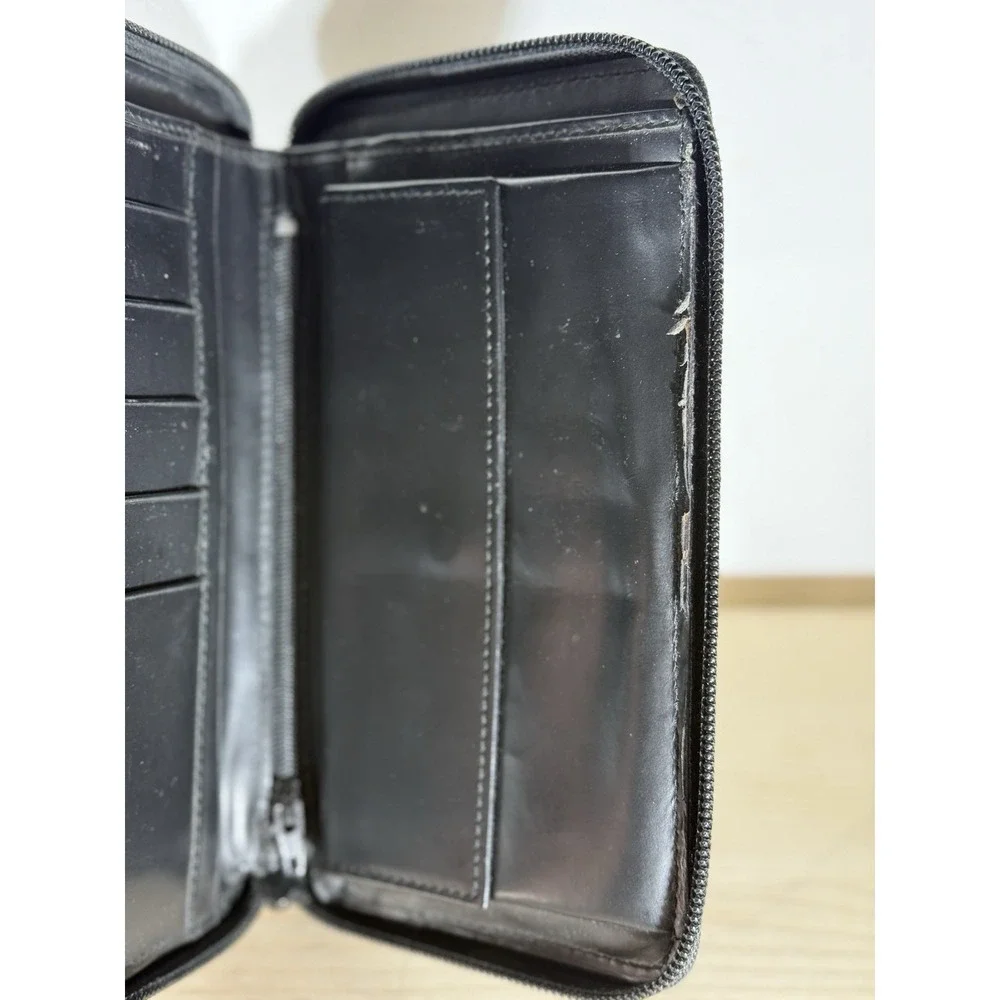 GUCCI Vintage Tom Ford ERA Long Wallet Purse Enamel Black Patent Leather - Picture 6 of 8